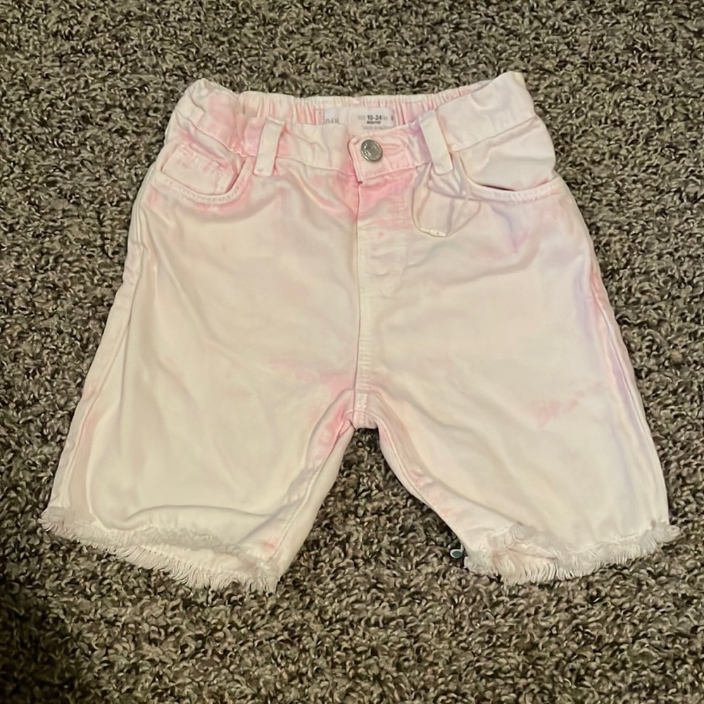 Zara Tye Dye Denim Shorts